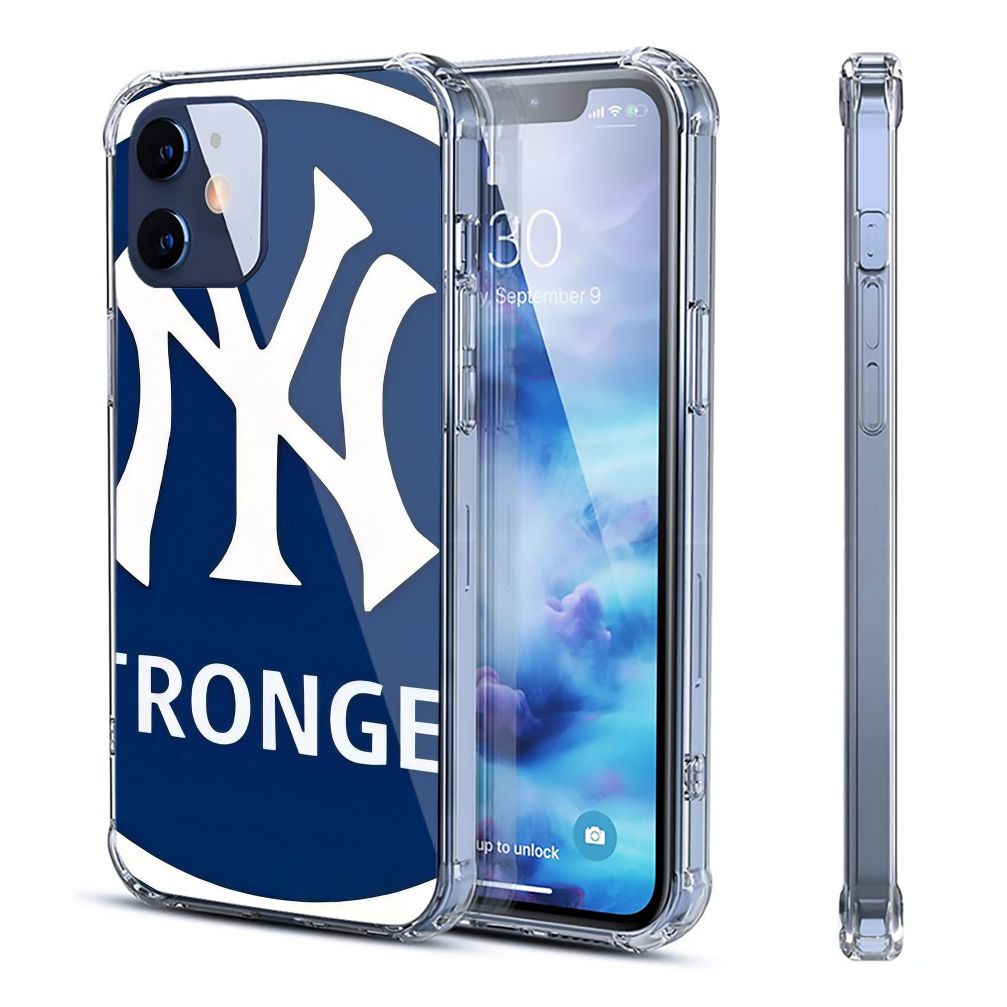 New York Yankees 346 Clear IPhone 12 Case – Soft TPU With UV Print – Enhanced Drop Protection, Precise Fit, Anti-Fingerprint, Customizable Design, Scratch-Resistant, Yellow-Resistant